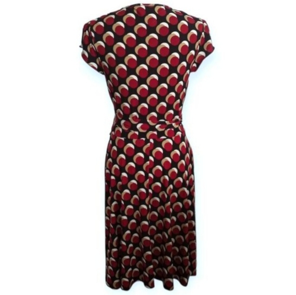 Candie's Red and Black Geometric Midi Dress SZ.L EUC. - Picture 5 of 7